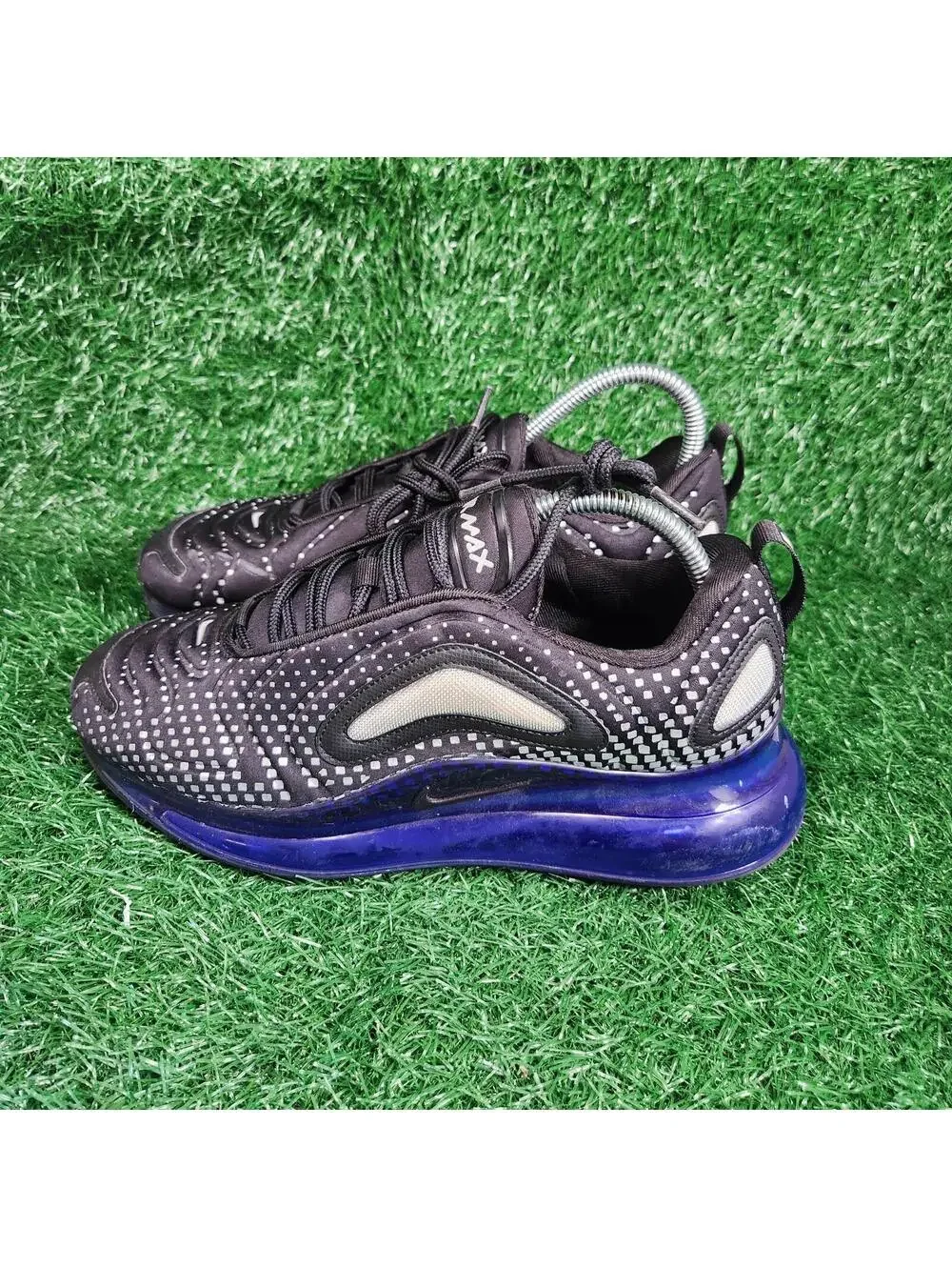 Nike Air Max 720 Pixel Black Blue AO2924-013 Size 8 Mens 9.5 Women Sneaker shoes